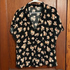 *BOGO FREE* Floral Rockabilly Blouse XXL